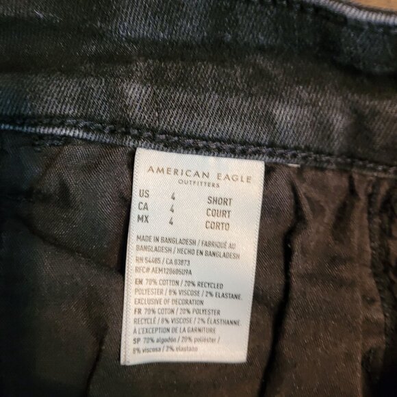 American Eagle Jeans 4 S Jegging Curvy Next Level Stretch Highest Rise Black - Picture 6 of 12